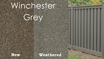 new and weathered winchester grey trex fence examples