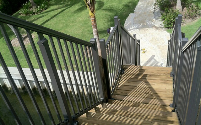 Aluminum Rails on Stairs south florida