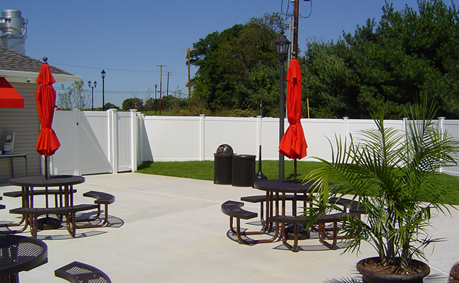 Tongue And Groove PVC fence with Gate palm beach county